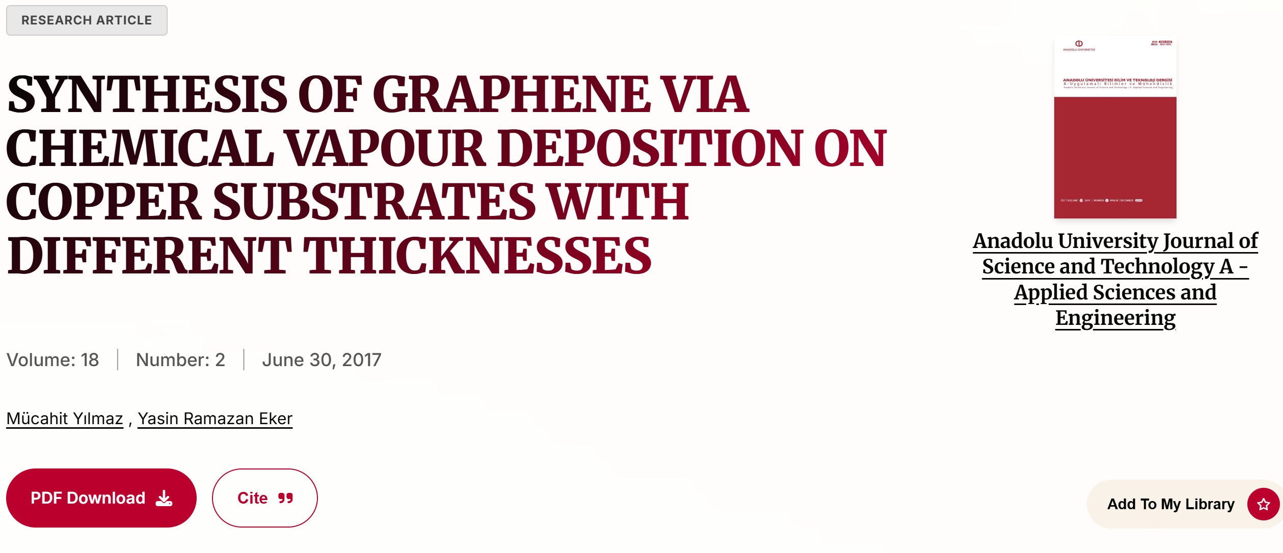 Synthesis of graphene via chemical vapour deposition on copper substrate with different thicknesses