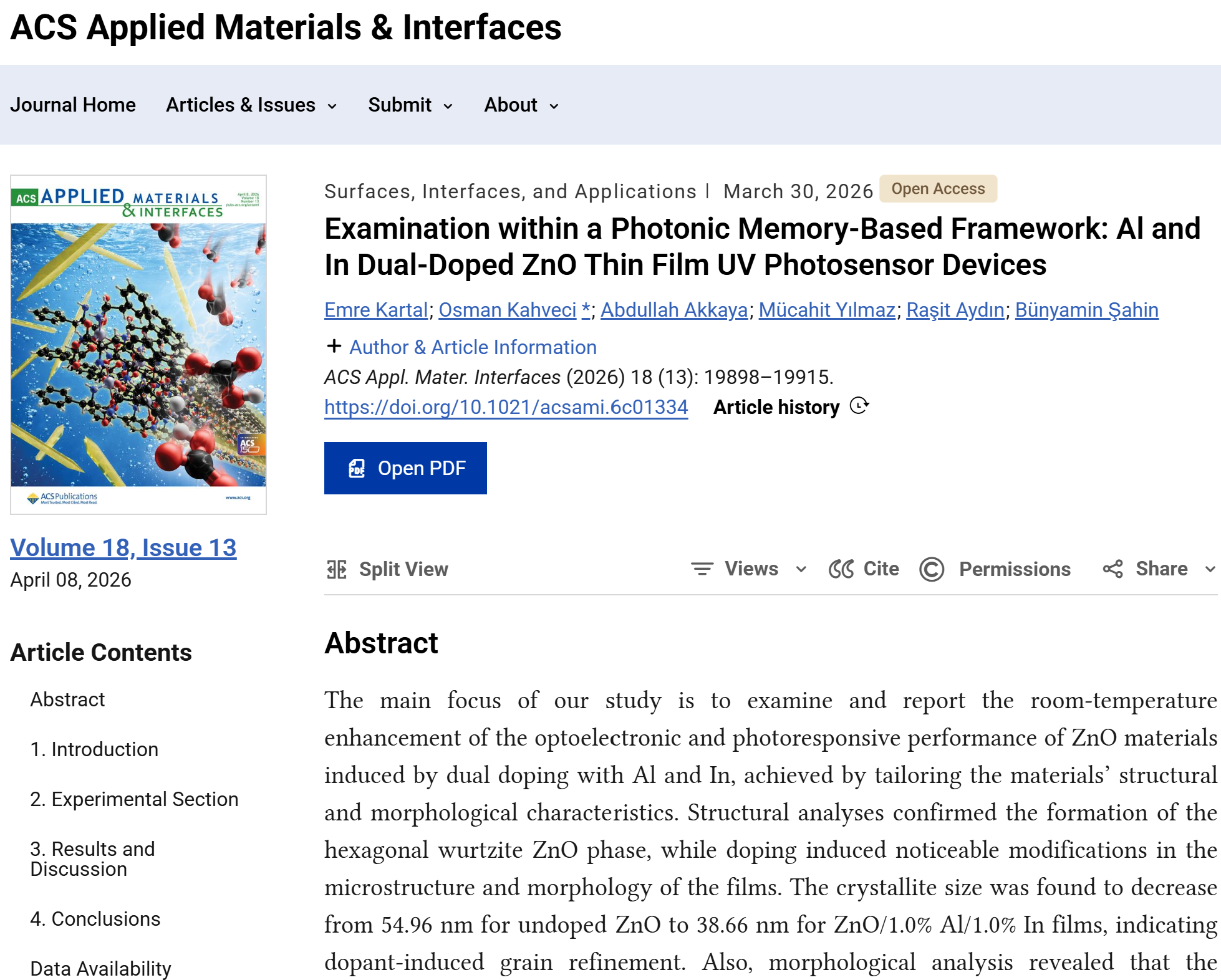 Examination within a photonic memory-based framework: Al and In dual-doped ZnO thin film UV photosensor devices